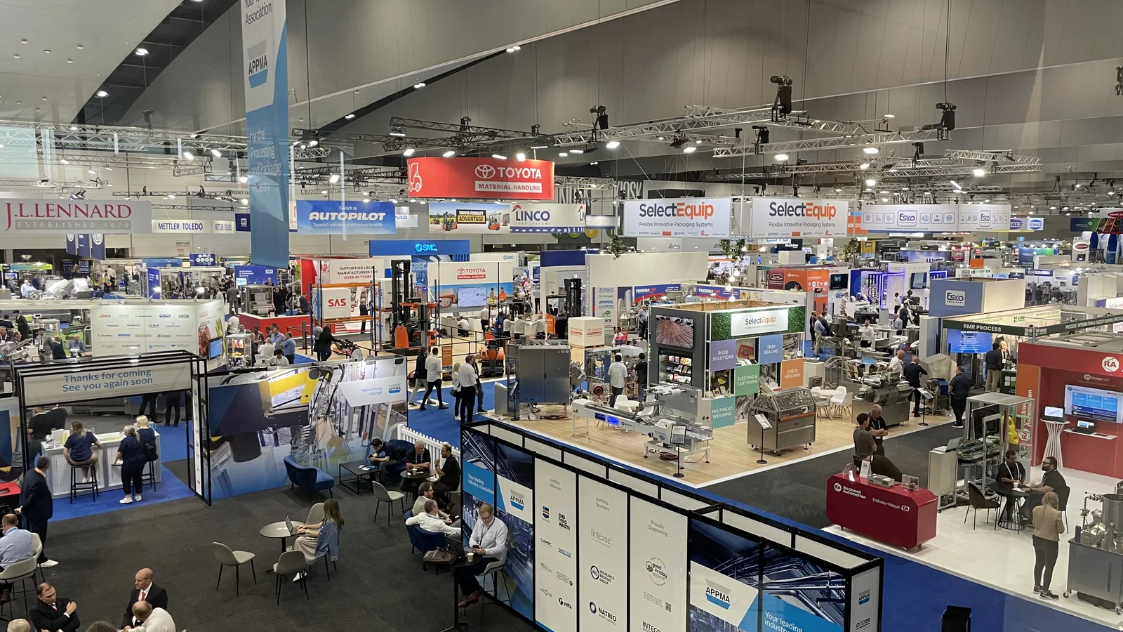 APPEX 2024 show floor — processing and packaging machinery at Melbourne Convention Centre